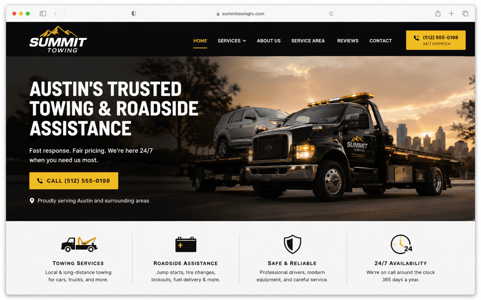 24/7 roadside service website